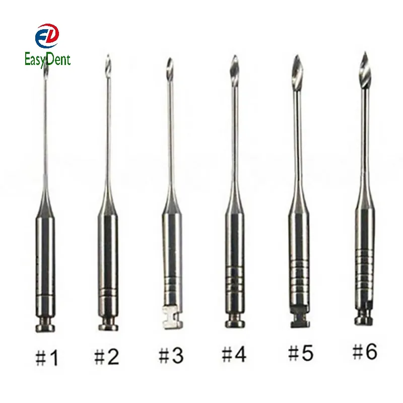 Dentista Material 1 paquete (6pcs)Dental puertas ejercicios 32mm #1-6 surtidos endodoncia escariadores taladro fresas Gates Glidden Endo archivos puerta