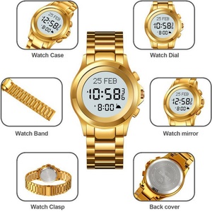 2026 Islamic Prayer Watch Men's Alloy Watch Muslim Azan Watch 3ATM Waterproof Men's Watch - Product Image 4