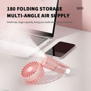Foldable Nano Ice Fog Rechargeable Handheld Neck Fan, One-Button Hydration Cooling Fan for Hot Weather - Product Image 2