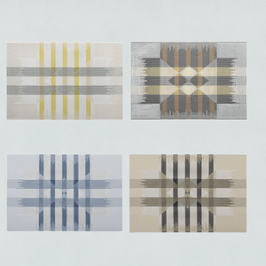 Lignes jacquard teslin pvc tapis de table simple isolation thermique étanche résistant à l'huile antidérapant napperon sous-verre tapis de table - Product Image 6