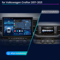 Stock UE Junsun X7 MAX Écran HD 2K Sans Fil CarPlay Autoradio pour Volkswagen Crafter 2017 2018-2021 Autoradio Multimédia