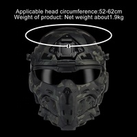 Casque intégral HL-98-NC pour activités de plein air avec écouteurs HD et micro-ventilateur, masque de fête pour accessoires de chasse