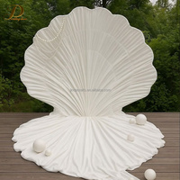 Support de présentation en métal creux JINDA, blanc, pour rideaux de mariage, toile de fond, décoration de fête