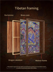 Dipinto Tangka <span class=keywords><strong>Da</strong></span> Weide King Kong in Ottone e Legno Massiccio, Murale per Sala <span class=keywords><strong>da</strong></span> Tè, Adatto Come Regalo Portafortuna per Ospiti Nobili - Product Image 6