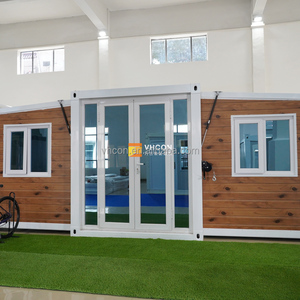 Rumah Prefabrikasi Portabel Berperabot Lengkap, Bangunan Modular Mobile, Hotel Kontainer Modern Satu Kamar Tidur Kecil dengan Dinding Kaca - Product Image 2