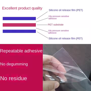 Nastro <span class=keywords><strong>Biadesivo</strong></span> in Tessuto Acrilico PET Trasparente Resistente alle Alte Temperature, Adesivo Sensibile alla Pressione Ultra Trasparente - Product Image 4