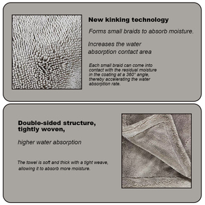 Toalla <span class=keywords><strong>de</strong></span> Microfibra <span class=keywords><strong>de</strong></span> Alta Calidad y Versatilidad <span class=keywords><strong>de</strong></span> 1200GSM, Altamente Absorbente y Sin Decoloración, para Detallado y Limpieza <span class=keywords><strong>de</strong></span> Automóviles - Product Image 6
