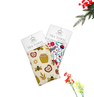 MOQ 100 pièces, serviettes de cuisine personnalisées, design floral, couleur pleine, impression numérique, 100% coton gaufré, séchage rapide, ultra absorbantes, durables