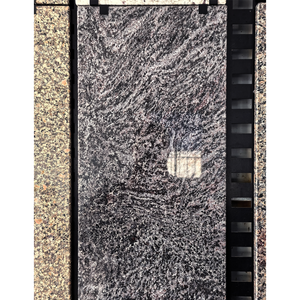 Dalle de granit bleu Bahama poli, pierre naturelle moderne de qualité supérieure, coupée sur mesure, garantie 1 an pour usage extérieur, design graphique - Product Image 1