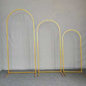 بيع بالجملة ذهبي أبيض معدني قوس عرس إطار خلفية حامل لبالونات الحفلات زهرة إطار زهرة الديكور المرحلة - Product Image 3