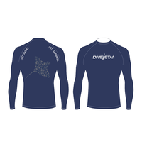 DIVESTAR Grosir Sablon Sublimasi Logo Kustom Unisex Lengan Panjang UPF 50+ Pelindung Matahari Bernapas Cepat Kering