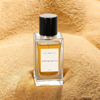 Flacon de Parfum en Verre Carré de Luxe Personnalisé et Rechargeable, 30 ml, 50 ml, 100 ml, Bouchon en Bois, Bouteilles Vides avec Vaporisateur et Coffret
