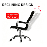 Chaise de bureau exécutive ergonomique pivotante moderne à succès avec structure métallique et roulettes coulissantes
