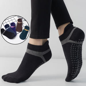 Haute qualité 200 aiguille éponge coton peigné antidérapant Yoga chaussettes femmes sol anti-dérapant Pilates Trampoline Fitness cheville chaussettes - Product Image 1