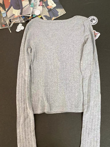 Maglietta da donna con collo rotondo a tre bottoni a <span class=keywords><strong>maniche</strong></span> <span class=keywords><strong>lunghe</strong></span> a <span class=keywords><strong>maniche</strong></span> <span class=keywords><strong>lunghe</strong></span> alla moda di alta qualità con scollo rotondo di alta qualità Brandy BM - Product Image 6