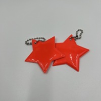 Llavero Reflectante Personalizado, Colgantes Reflectantes de PVC con Forma de Estrellas, Llaveros con Logotipo Personalizable, Amuletos Nocturnos, Accesorios para Mochilas Escolares
