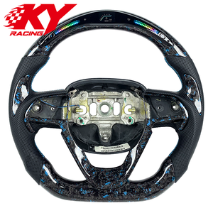 Volante deportivo LED RPM de fibra de carbono forjada azul personalizado, adecuado para Jeep Grand Cherokee SRT 2012-2017 - Product Image 1
