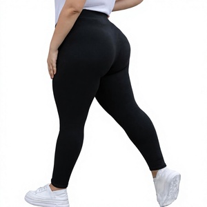 Leggings sculptants épais pour femmes grandes tailles, culotte gainante rehausseur de fesses, taille haute, coupe triangulaire, couleur unie, style vintage, antibactérien - Product Image 1