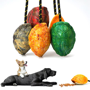 Juguetes Masticables para Perros de Goma Natural de Grado Alimenticio, Resistentes a las Mordidas, Súper Indestructibles, con Forma de Caparazón de Tortuga, Materiales Ecológicos - Product Image 2