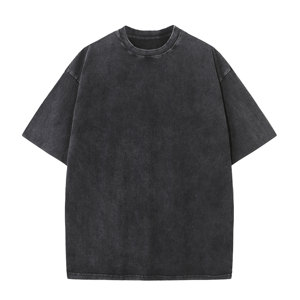 Camisetas al por mayor personalizadas con logo serigrafiado en la parte delantera, 230g, 100% algodón, camisetas de punto extragrandes para hombre - Product Image 2