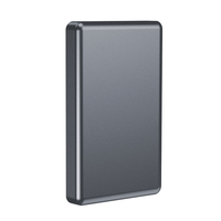 Vente en gros de batteries externes ultra-minces en alliage d'aluminium Li-Polymère haute capacité 10000 mAh, charge rapide sans fil magnétique 15W, Type-C, portables