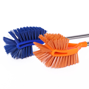 Cepillo de inodoro con mango de acero inoxidable, producto de limpieza de cuencos de <span class=keywords><strong>baño</strong></span> de cerdas duras con diseño manual <span class=keywords><strong>para</strong></span> limpieza de inodoros - Product Image 5