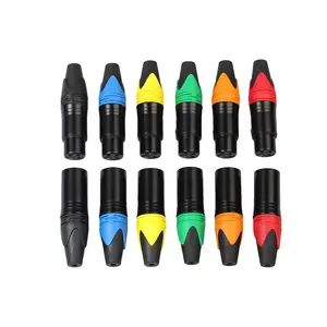 Colored 3 Pin Male To Female Jack XLR Connector
