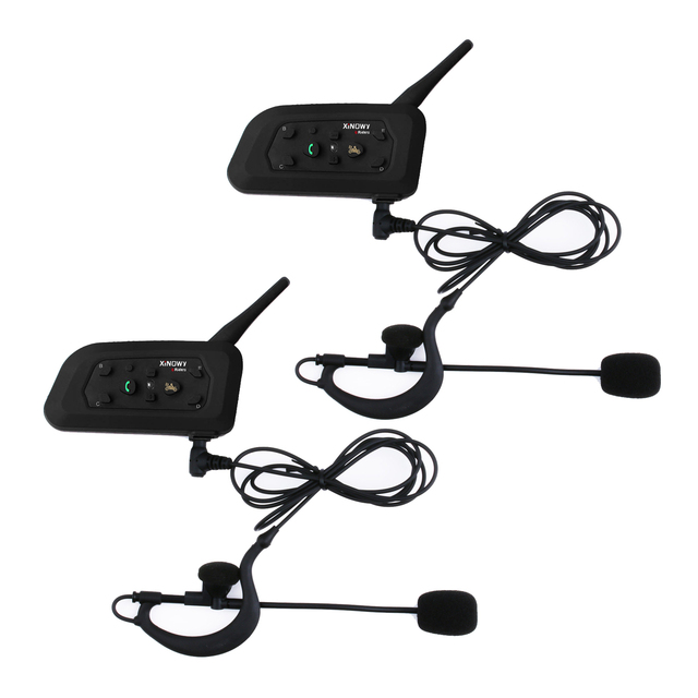 2Pcs XINOWY  1200m V6C  BT Intercom Motorcycle Helmet Accessories Two Way Conference Intercom Motorcycle Intercom