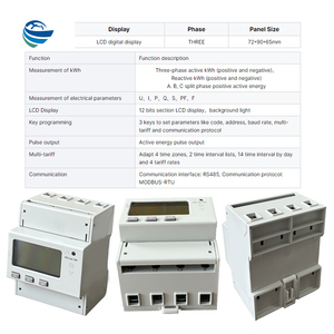 Nhà máy chất lượng tốt 3 giai đoạn đường sắt năng lượng meteriot Analyzer Meter năng lượng mét RS485 thông minh xây dựng độ chính xác cao đa Thuế quan - Product Image 4