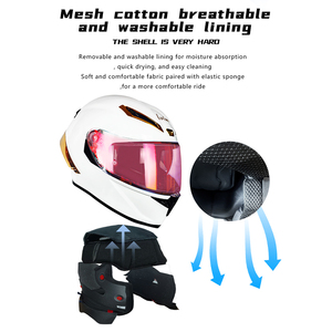 2024 bán buôn Electroplated Spoiler Mũ bảo hiểm xe máy bốn mùa Racing xe máy đôi Visor đầy đủ Mũ bảo hiểm Dot chứng nhận - Product Image 6