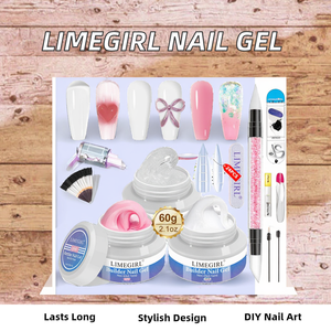 LIMEGIRL 60g UV Gel Set Solid Non-Stick Hand Extension Nail Resin Designer Material for DIY Acrylic Nail Art - Product Image 2
