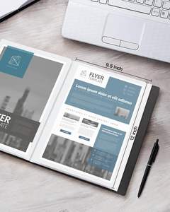 Porte-documents avec pochettes en plastique 9"x12" noir, pour l'affichage d'œuvres d'art, 30 pochettes, capacité de 60 pages - Product Image 6