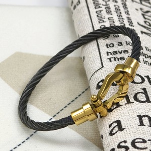 Cao cấp thép không gỉ móng ngựa Clasp Vòng đeo tay đúc đóng dấu kết thúc thời trang sang trọng phù hợp với đồ trang sức thiết lập cho các cặp vợ chồng - Product Image 4