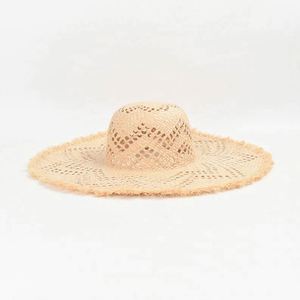 Female Hand Woven Hollow Raffia Straw <b>Hats</b> Summer Women Large Brim Dome Sunshade Beach Straw <b>Hat</b> - Product Image 4