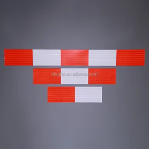 Retro rosso bianco PVC adesivo barriera riflettente strisce di rivestimento nastro barriera riflettente nastro barriera