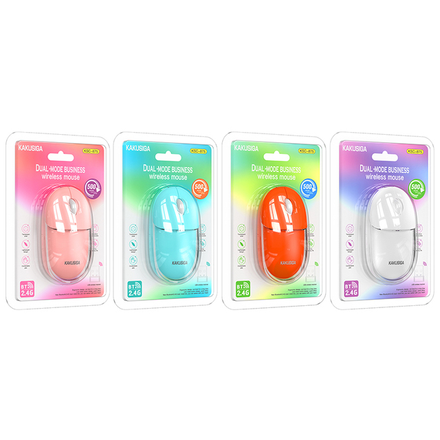 KAKUSIGA Dual-mode Business Wireless Mouse 3 Million Silent Buttons 20W Silicone Wheel Business Wireless Mouse