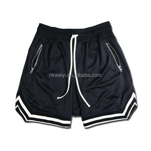 Hot Selling Men's Quick Dry Sports Shorts OEM Custom Logo Printed Mesh Solid Breathable Casual Shorts - Product Image 2