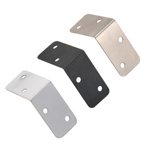 Corner <b>Bracket</b> Carbon Steel Black <b>Silver</b> Spray Paint Durable For Shelf Support Connectors - Product Image 5