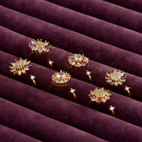 Nouveau design plaqué or 18 carats bague rotative personnalisée zircon coloré bague tournante réglable bijoux pour femmes Anillos Que Giran