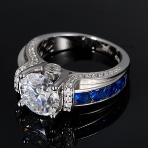 ファインジュエリー3ct DカラーVvs1 Moissaniteシルバー925スターリングシルバー結婚指輪S925ビジネスヒップホップリングデザイン男性 - Product Image 3
