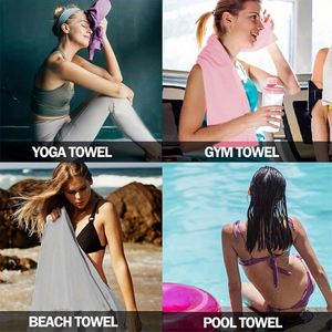 Portable Woven Solid Color Polyester <b>Microfiber</b> <b>Towel</b> Set Quick-Dry Highly Absorbent Outdoor Activities Travel Camping <b>Beach</b> - Product Image 4