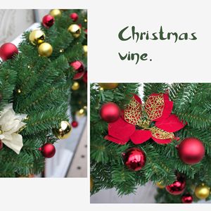 Guirlande de Noël floquée en gros, décoration flocon de neige en rotin pour hôtel, centre commercial, décoration festive intérieure - Product Image 5