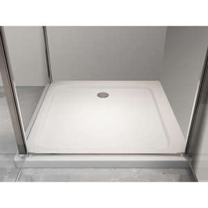 Cabina de ducha de esquina con pared fija y puerta corredera 6 mm vidrio Fijo 67,5-70 Puerta 105-110 - Product Image 3