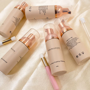 まつげシャンプーセット30ml 60ml 100mlラッシュシャンプーキットベージュピンクラッシュシャンプーボトルセット独自のロゴ - Product Image 3