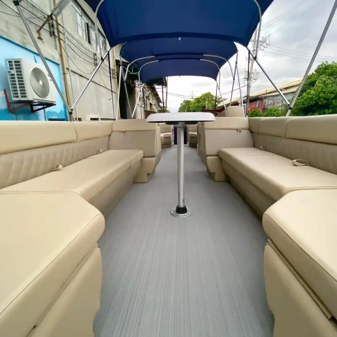 Allsea 15ft-30ft Popular Aluminum Customized Water BBQ Luxury Pontoon Boat for Sale