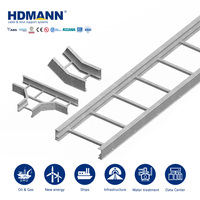 Échelle à câbles en fibre de verre GRP FRP non conductrice Hdmann ABS homologuée 300 mm pour la distribution de câbles haute tension dans les centrales électriques