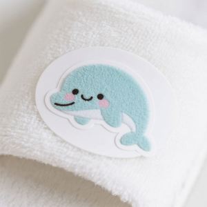 Waterproof <b>Metal</b> Label Tag with Logo Custom Sticker for Bags and Clothes - Product Image 3