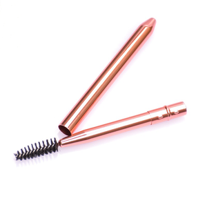 Brosse à cils réutilisable en métal portable pour extensions de cils, brosse à shampoing en mousse, brosse à maquillage de voyage en nylon, applicateur de mascara avec capuchon - Product Image 4