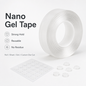Nastro Biadesivo in <span class=keywords><strong>Gel</strong></span> Nano di Qualità all'Ingrosso, 1mm 2mm, Confezione Personalizzata, Fornitura OEM - Product Image 5