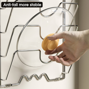 1 Pezzo Moderno Porta Piatti da Cucina a Doppio Livello <span class=keywords><strong>in</strong></span> Acciaio Inossidabile, Non Pieghevole, da Parete, Multifunzione, Organizzatore per la Pulizia, Sostenibile - Product Image 2